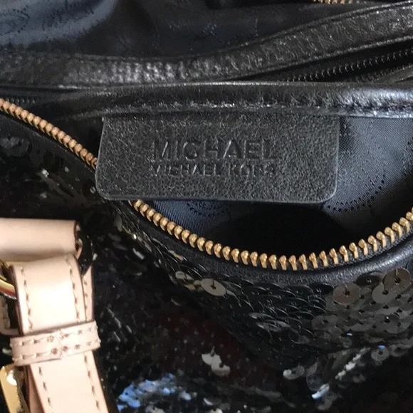 Michael Kors Black Sequin Tote Bag - Picture 8 of 8